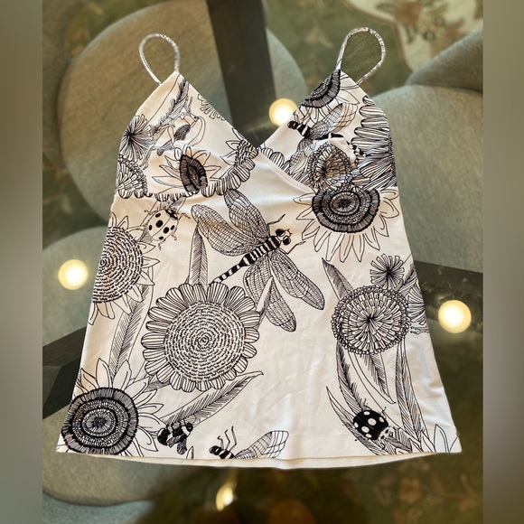 NORMA KAMALI Odonata Slip Knit Top Camisole Sz Small - Picture 2 of 4